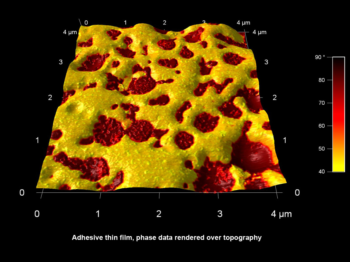 adhesive thin film, commercial atomic force microscopy services, AFM, materials analysis, scanning probe microscopy